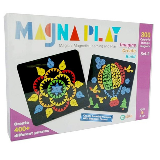 Magna Play Magnetic Learning Set | 300 Colorful Shapes for Kids 5+