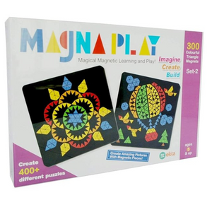 
                  
                    Magna Play Magical Magnetic Learning and Play Set (Set of 300 Colourful Shapes, Ages 5+/ Birthday Gift) (Set-1)
                  
                