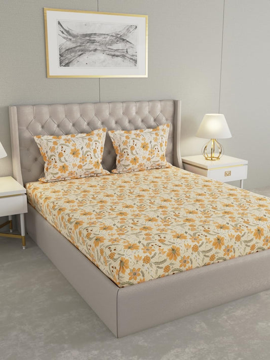 Raymond Home Cotton King Size Bedsheet Set – Model 012242-BF02