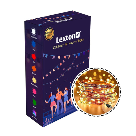 Lexton 5M Copper String Fairy Lights – Warm White