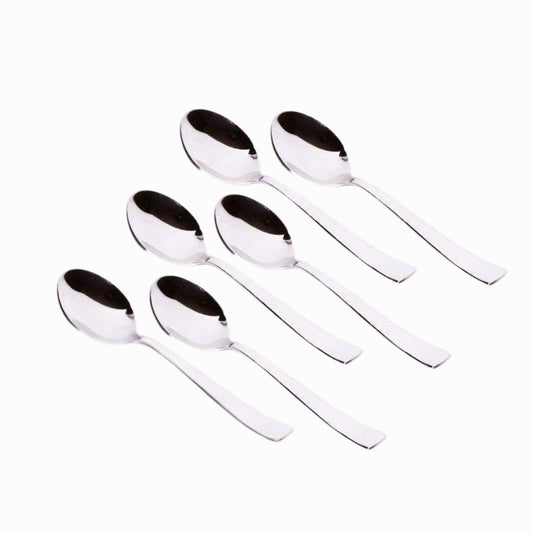 Sorabh DS Stainless Steel Desert Spoon Plain 06 Pcs