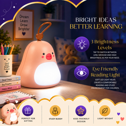 Lexton 6-Inch Warm Baby Light – Portable USB Rechargeable Kids Night Lamp with 3 Brightness Levels