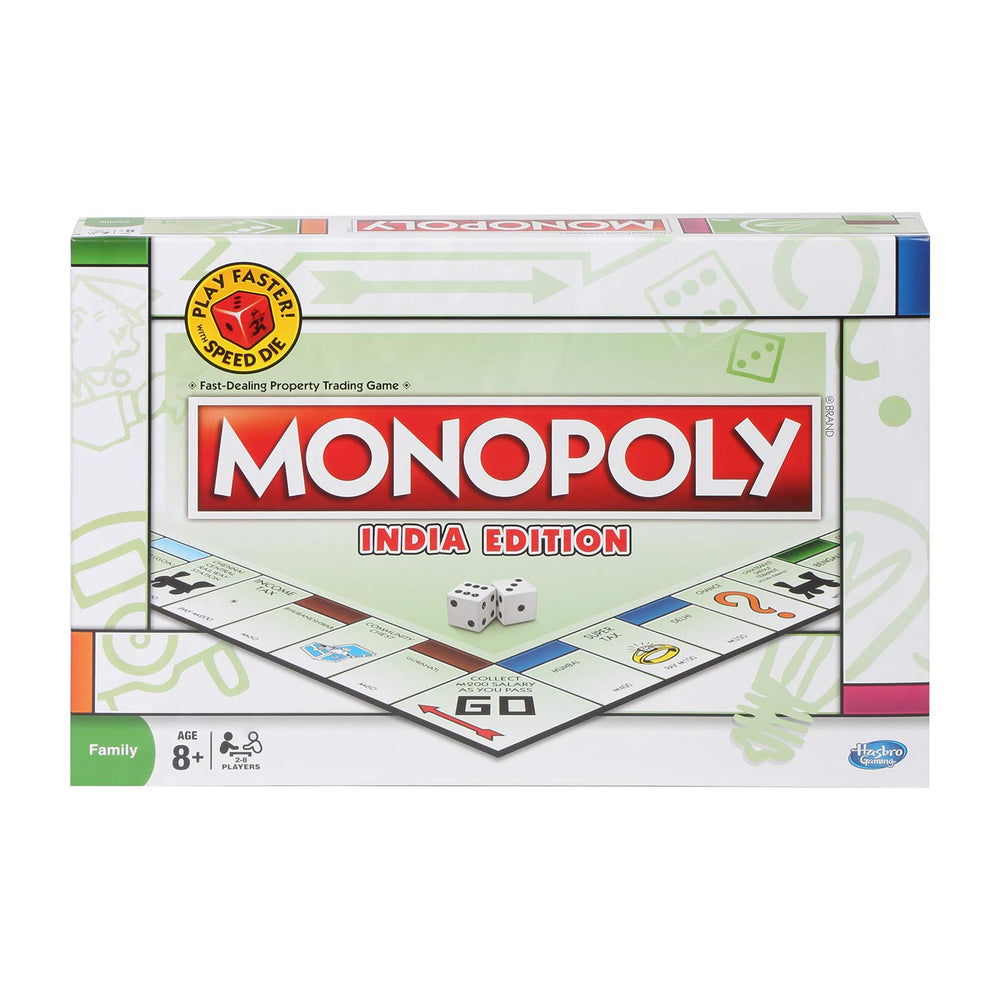 MONOPOLY India Edition Game, Board Game & Puzzles for Families and Friends, Toys for Kids, Boys and Girls Ages 8 and Up, Fantasy Gameplay, Strategy Board Game