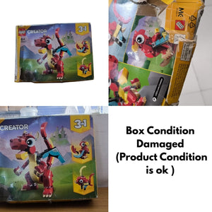 
                  
                    LEGO 31145 Creator 3in1 Red Dragon Toy to Fish Figure to Phoenix Model, Animal Set for Kids, Gift Idea for Boys and Girls Aged 6 and Up (Box Condition Damaged, Product Fine)
                  
                