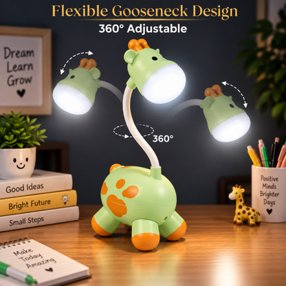 Lexton 9.5-Inch Giraffe LED Table Lamp | Rechargeable Kids Study & Reading Light