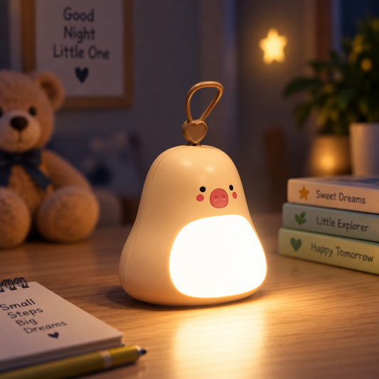 Lexton 6-Inch Warm Baby Light – Portable USB Rechargeable Kids Night Lamp with 3 Brightness Levels