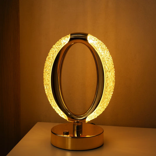 Lexton Rechargeable LED Crystal Table Lamp Oval Design