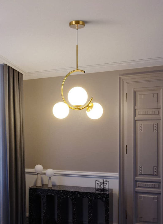 Lexton Modern Gold Ceiling Pendant Lamp – 3 Light