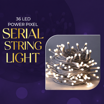 Lexton 36 LED Power Pixel White String Lights with Bright LEDs for Indoor and Outdoor Decor