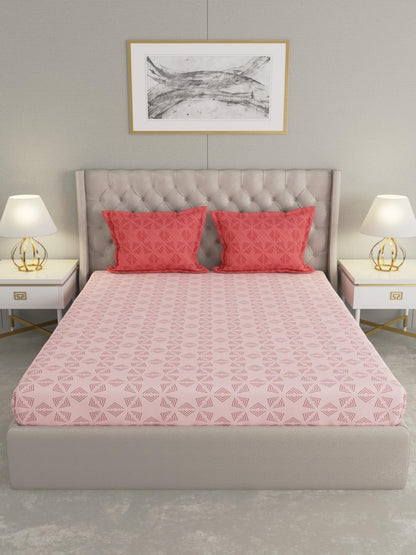 Raymond Home 120 TC Cotton Rich Double Bedsheet with 2 Pillow Covers (012348-BF01)