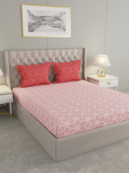 Raymond Home 120 TC Cotton Rich Double Bedsheet with 2 Pillow Covers (012348-BF01)
