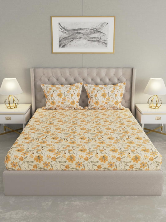 Raymond Home Cotton King Size Bedsheet Set – Model 012242-BF02