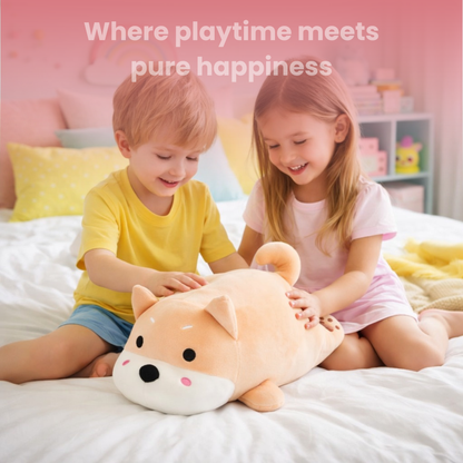 HANKLEY 15 Inch Puppy Plush Toy Khaki Soft Stuffed Dog for Kids & Adults