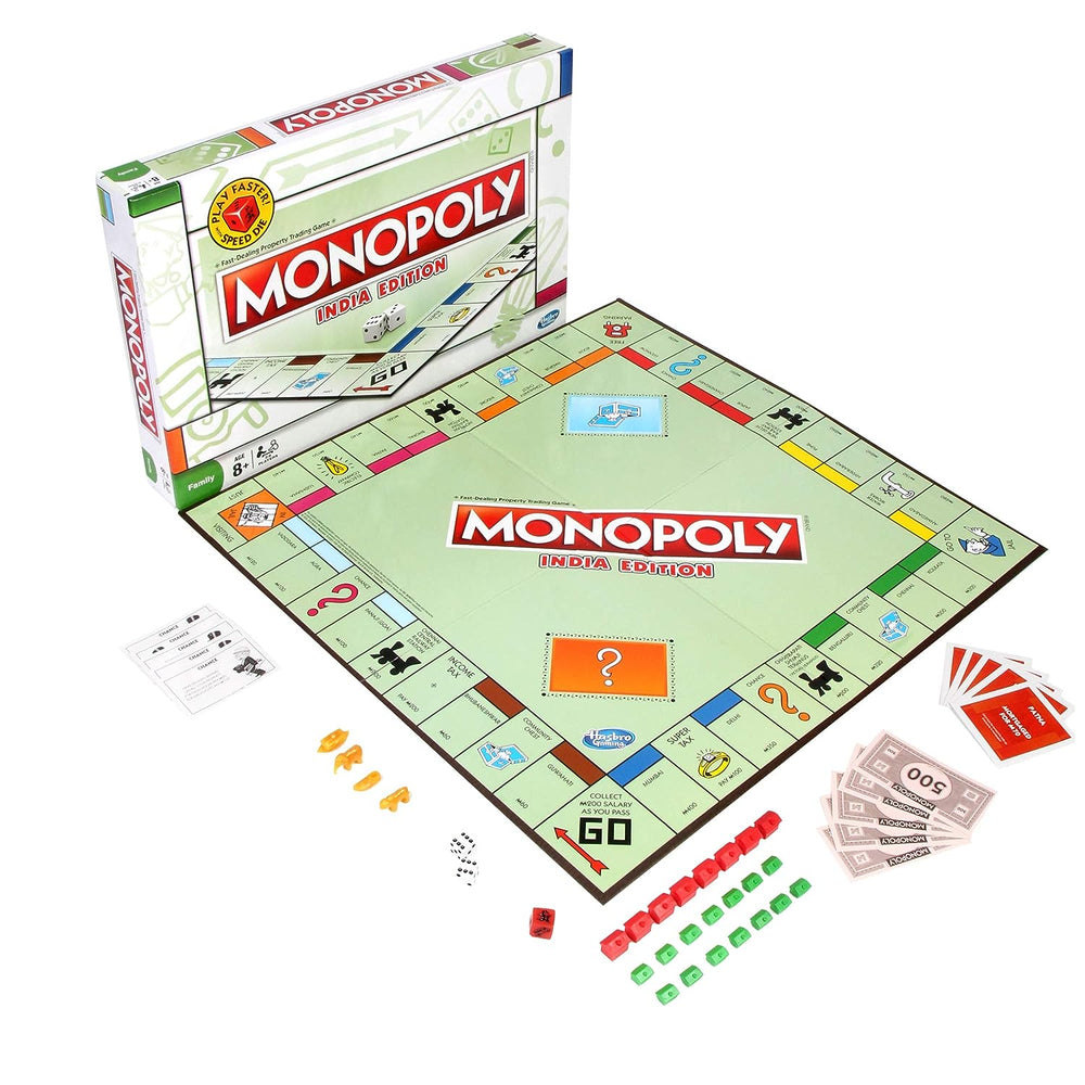 MONOPOLY India Edition Game, Board Game & Puzzles for Families and Friends, Toys for Kids, Boys and Girls Ages 8 and Up, Fantasy Gameplay, Strategy Board Game