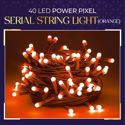 Lexton 40 LED Orange Pixel Fairy String Lights