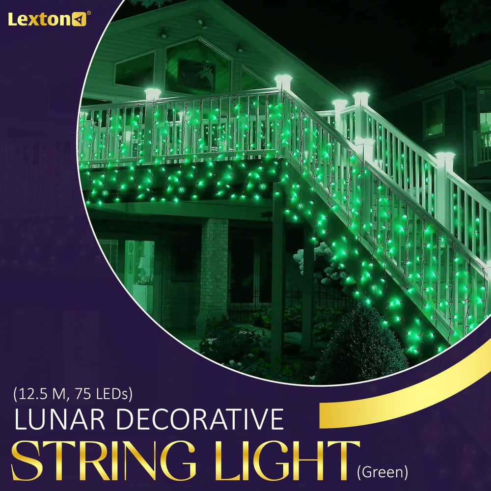 
                  
                    Lexton Lunar Decorative String Light/Fairy Light | 12.5 Meter, 75 LEDs | Plug Sourced | Suitable for Home & Outdoor Decoration, Diwali, Christmas, Wedding, Party, Lawn (Pack of 1)
                  
                