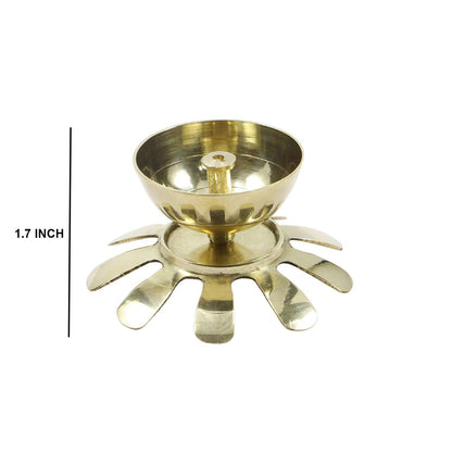 Klassic Lotus Petal Akhand Diya – Medium, Golden