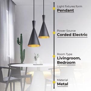 
                  
                    Lexton Antique Single Head Metal Cone Shape Pendant Light | for Bedroom, Kitchen, Restaurant, Indoor Outdoor or Home Decoration (Black, Pack of 1) (Bulb Not Included)
                  
                