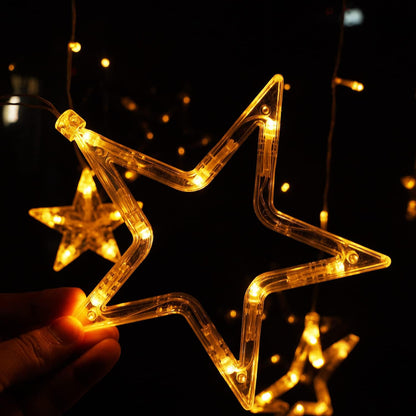 Lexton 12 Star Curtain Star Lights with 8 Modes