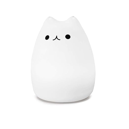 Lexton Silicone Kitty Night Lamp – USB Rechargeable, 7 Colors