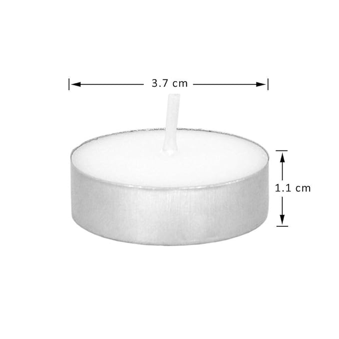 Klassic Unscented Tea-Light Candles | Long Lasting White Pack of 10