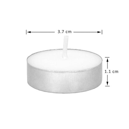 Klassic Unscented Tea-Light Candles | Long Lasting White Pack of 10