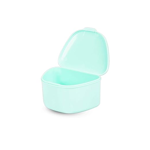 
                  
                    Tokyo Plan Plastic Denture Bath Box Helps Maintain the Hygiene Of the Denture False Teeth Storage Box for Bedside, Car, Travelling (Turquoise)
                  
                