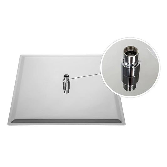 Ocko Stainless Steel Rain Shower | 15-Inch Arm Silver Finish