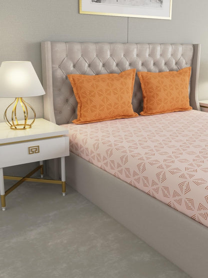 Raymond Home 120 TC Cotton Rich Double Bedsheet with 2 Pillow Covers (012348-BF01)