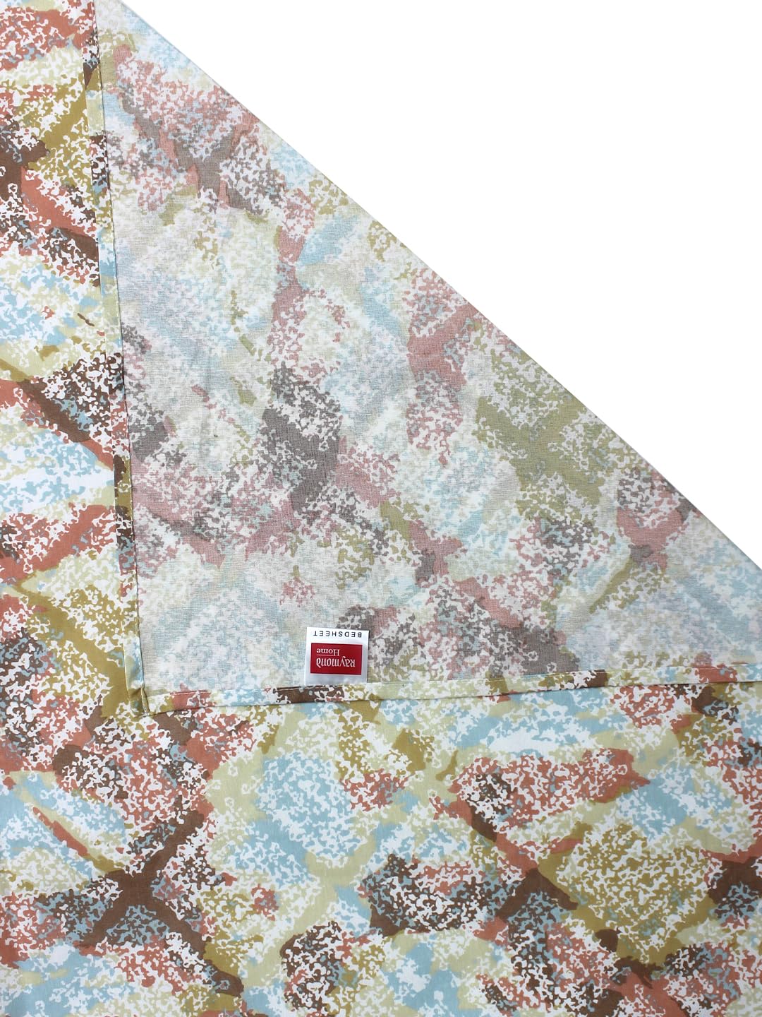 Raymond Home Jazzy Cotton Rich 120 TC Double Bedsheet with 2 Pillow Covers