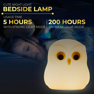 
                  
                    Lexton Cute Owl Night Light, Silicone Warm White, Nursing Room Indoor Light, USB Rechargeable Bedside Lamp, 1 Pc
                  
                