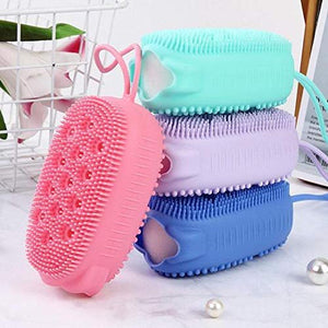 
                  
                    Silicone Bubble Bath Quick Foaming Scrubbing Soft Rubbing Massage Body Cleaner Brush for Shower Bathroom, Random Color
                  
                