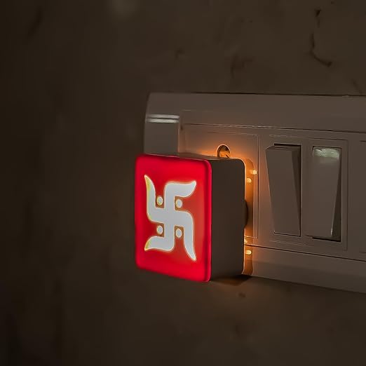 Lexton Swastik LED Night Lamp White