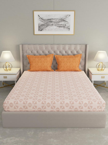 Raymond Home 120 TC Cotton Rich Double Bedsheet with 2 Pillow Covers (012348-BF01)