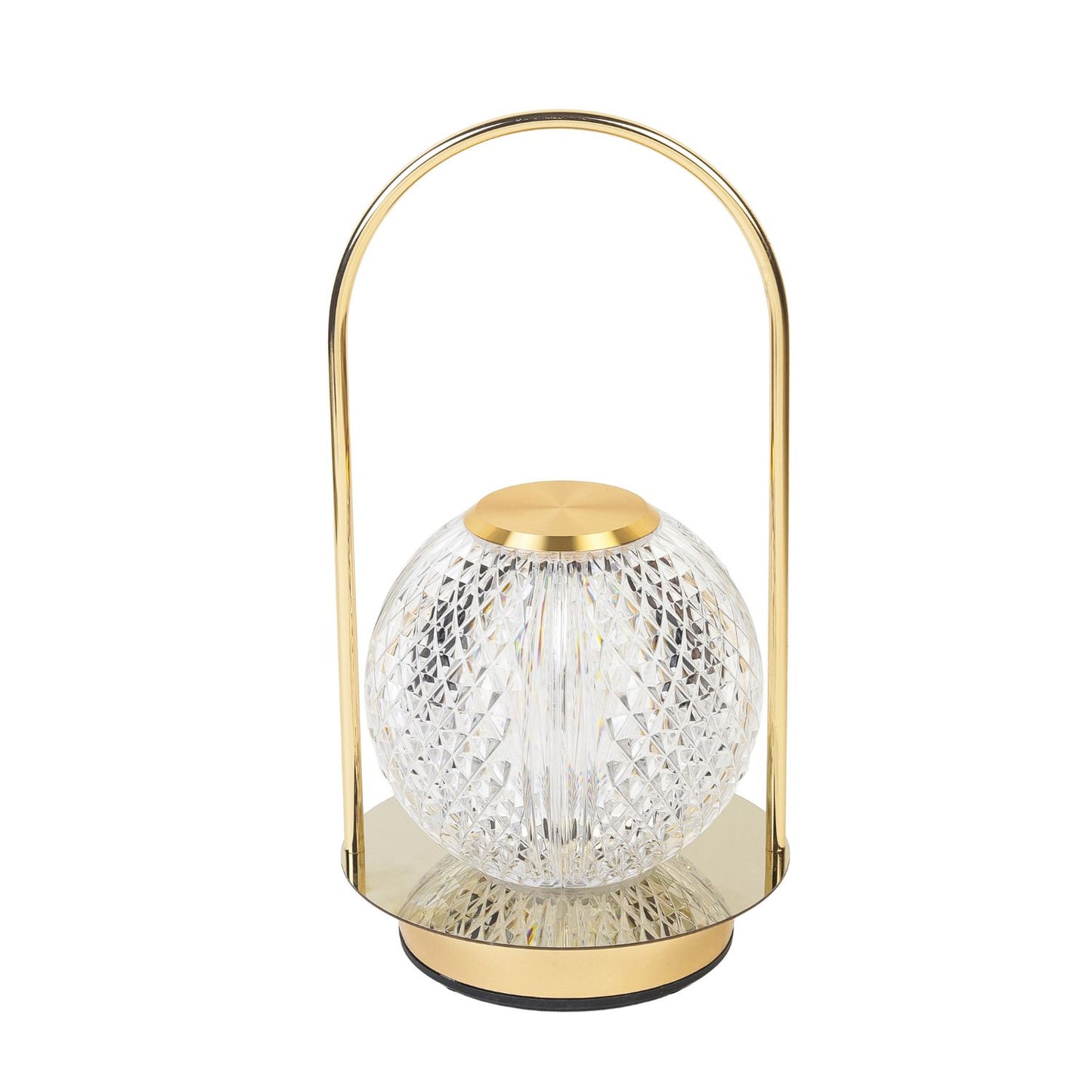 Lexton Crystal Diamond Shape Table Lamp with Touch Control LED Light