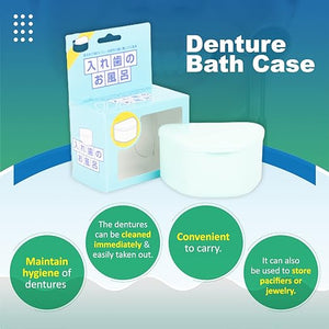 
                  
                    Tokyo Plan Plastic Denture Bath Box Helps Maintain the Hygiene Of the Denture False Teeth Storage Box for Bedside, Car, Travelling (Turquoise)
                  
                