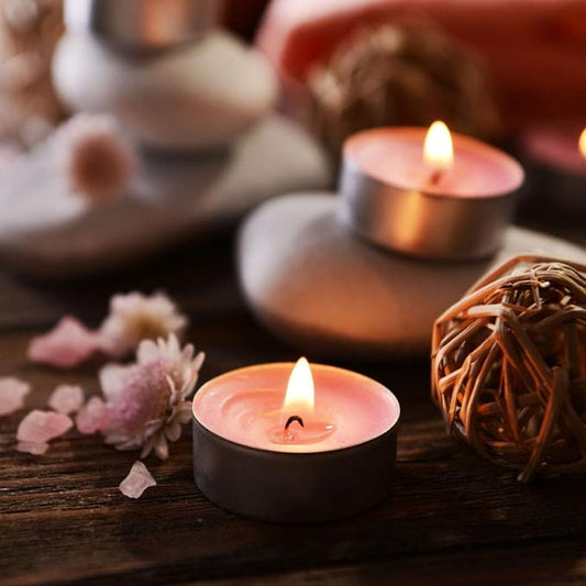Klassic Wax Tealight Candles with 3 Hours Burning Time, White, (Set of 100), Medium