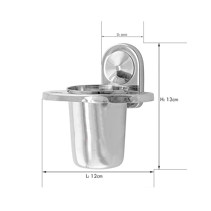 Ocko Stainless Steel Toothbrush Holder Tumbler – Silver (Pack of 1)