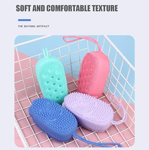 
                  
                    Silicone Bubble Bath Quick Foaming Scrubbing Soft Rubbing Massage Body Cleaner Brush for Shower Bathroom, Random Color
                  
                