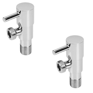 
                  
                    Ocko Flora Chrome Plated Angle Cock/Angle Valve Stop Cock Brass (Silver, Pack of 2)
                  
                