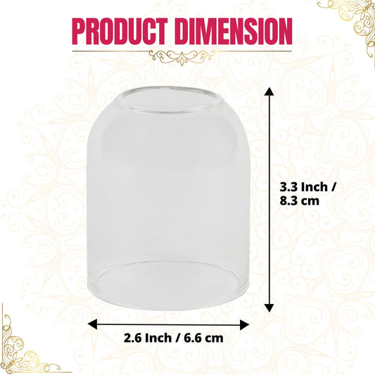 Klassic Curved Glass Diya Shade – Tealight Holder, Pooja & Home Decor