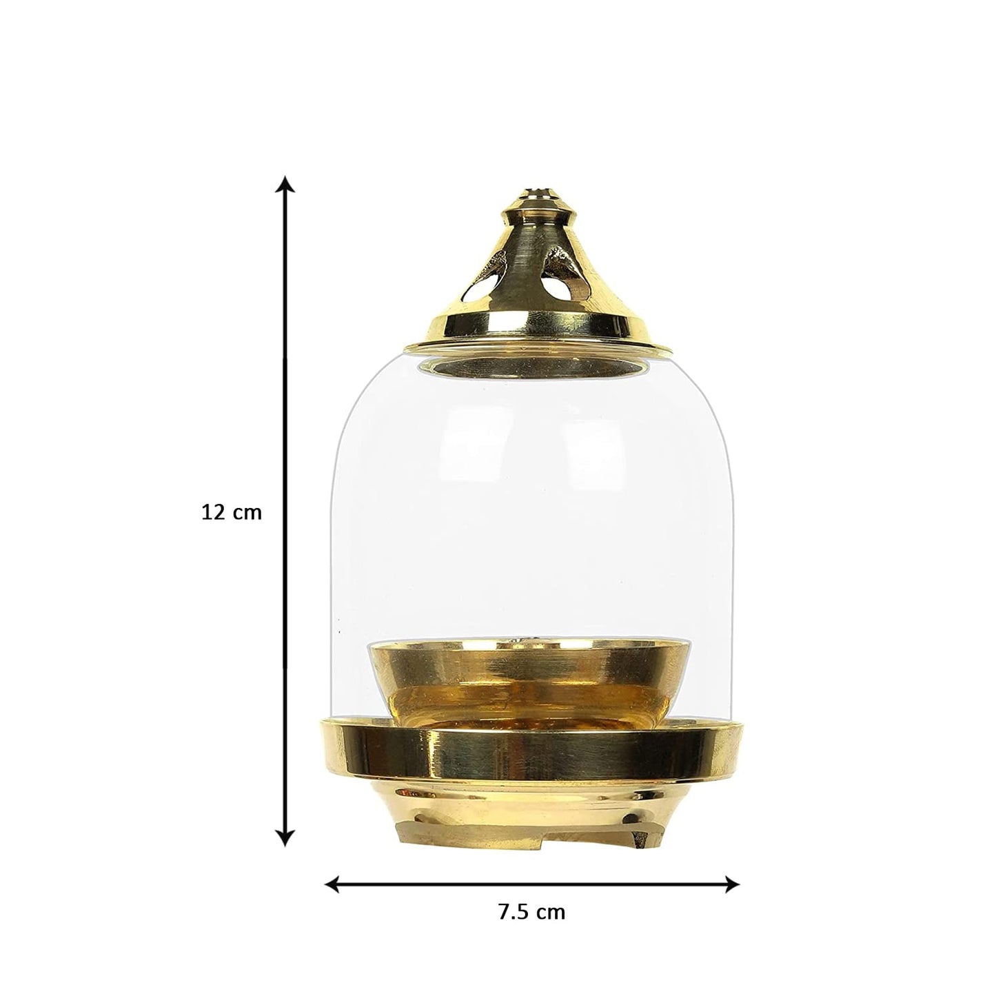 Klassic Prabha Akhand Diya with Borosilicate Glass Shade