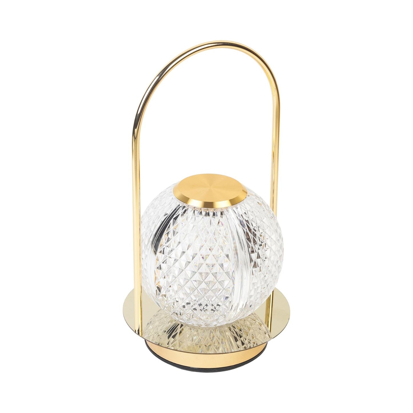 Lexton Crystal Diamond Shape Table Lamp with Touch Control LED Light