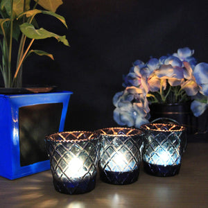 
                  
                    iCraft Decorative Handcrafted Criss Cross Design Fancy T-Light Holders /Candle Holder for Living Room Table Home Decor Indoor Outdoor Decorations (Set of 3)
                  
                