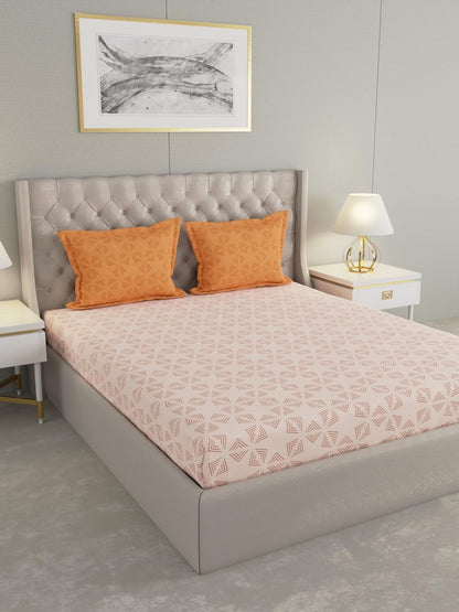 Raymond Home 120 TC Cotton Rich Double Bedsheet with 2 Pillow Covers (012348-BF01)
