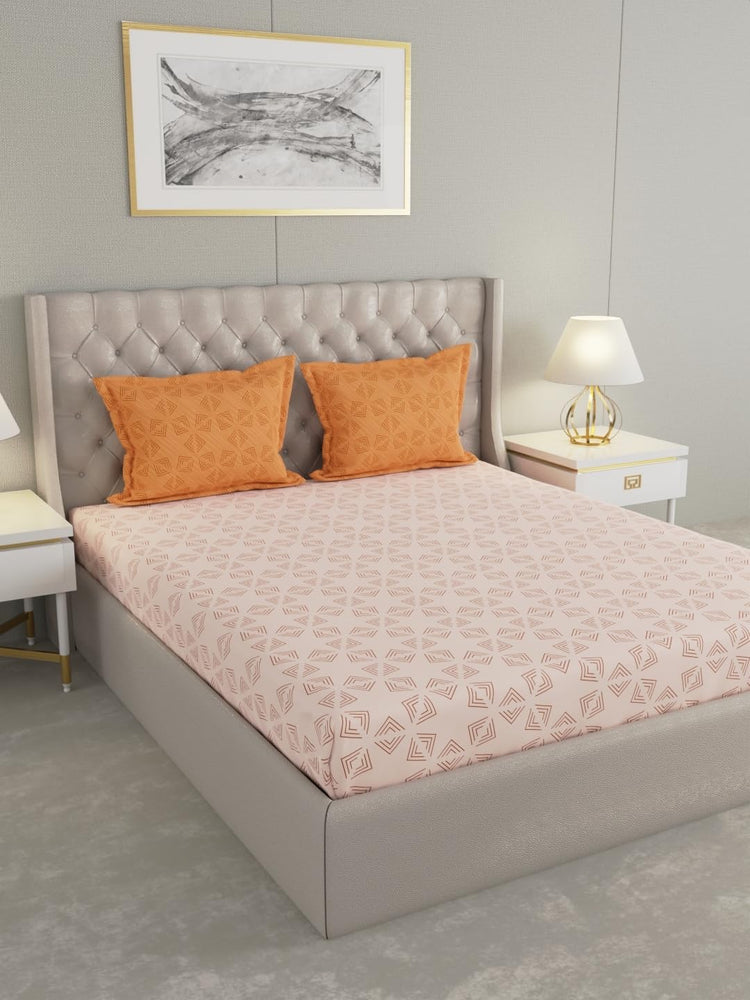 
                  
                    Raymond Home Celebrate Geometric Printed Double Bedsheet with 2 Pillow Covers | Queen Sized, 120 TC, Cotton Rich (2.24 m X 2.54 m,Pack of 1, Orange -012348-BF03)
                  
                