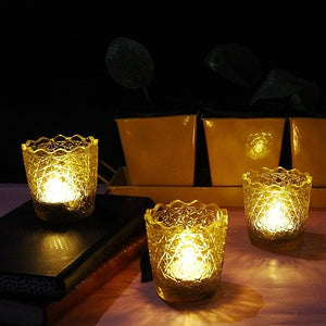
                  
                    Kinora Decorative Handcrafted Wavy Design Fancy T-Light Holders /Candle Holder for Living Room Table Home Decor Indoor Outdoor Decorations (Set of 3)
                  
                