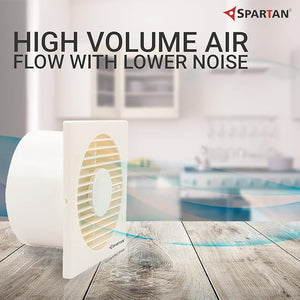 
                  
                    SPARTAN Pro Vento 4 inch Ventilation Fan | Blade Size 100MM | 6 Months Warranty | Axial/Exhaust Cooling Fan | Ivory Exhaust Fan | For Kitchen, Office and Bathroom
                  
                