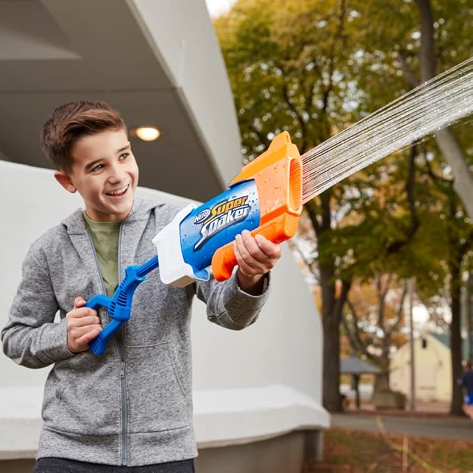 
                  
                    Nerf Rainstorm Water Blaster for Holi - Easy Fill and Blast - Large 650Ml Water Tank - for Drenching Water Blast Games On Holi Festival, Branded Toy Pichkari for Kids 6+
                  
                