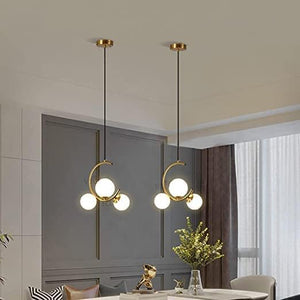 
                  
                    Lexton 3-Light Globe Chandelier Hanging Light Gold Modern Ceiling Pendant Lamp with White Glass Adjustable Cord Ceiling Light for Bedroom Living Dining Room(Golden PK-1)(Bulb not Included)
                  
                